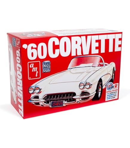 Amazon.com: AMT 1963 Chevy Corvette Convertible 1:25 Scale Model